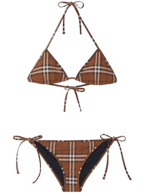 burberry brit two-piece check bikini|Burberry Check triangle.